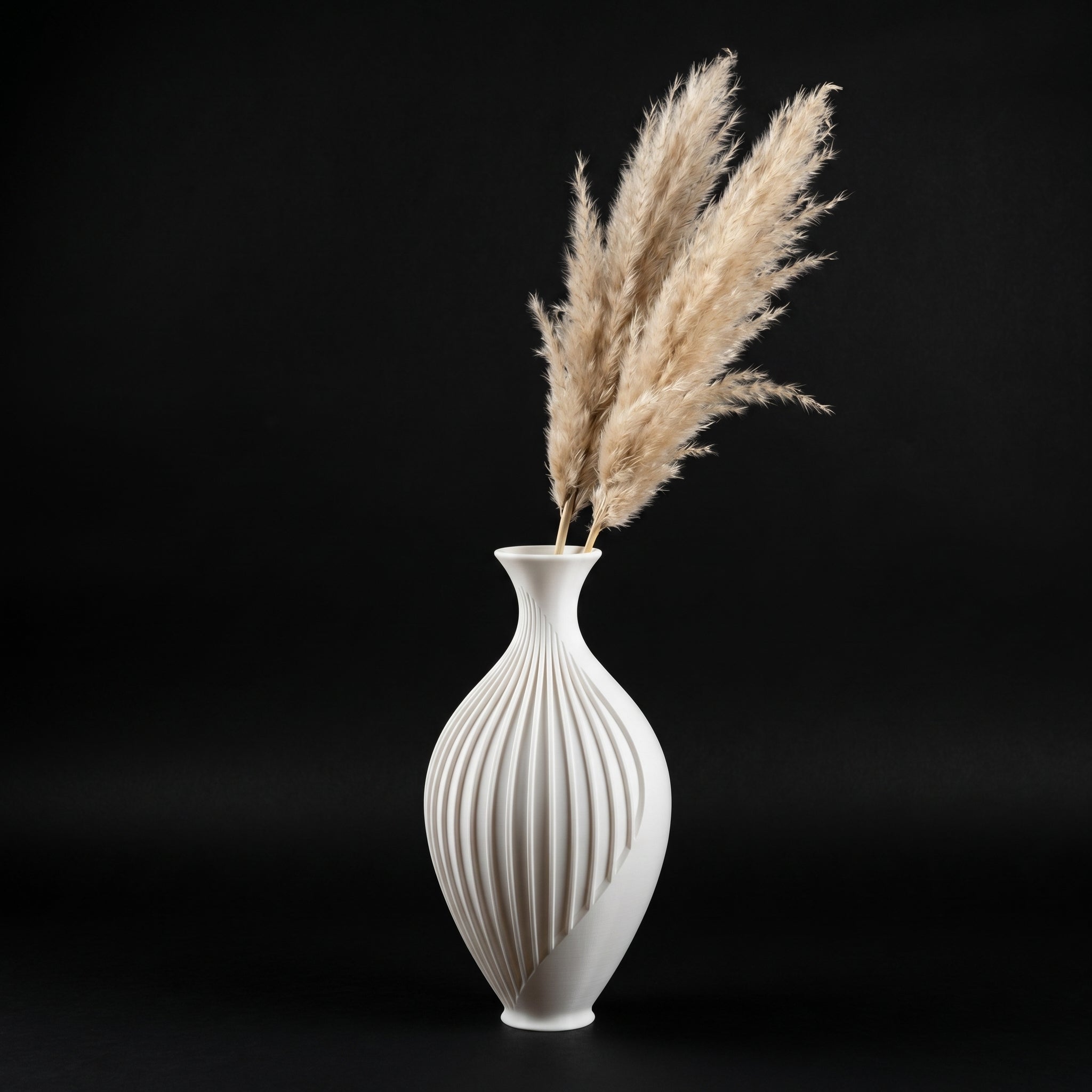 Vaso Voluta Textura Espiral - 200mm Branco — foto 13