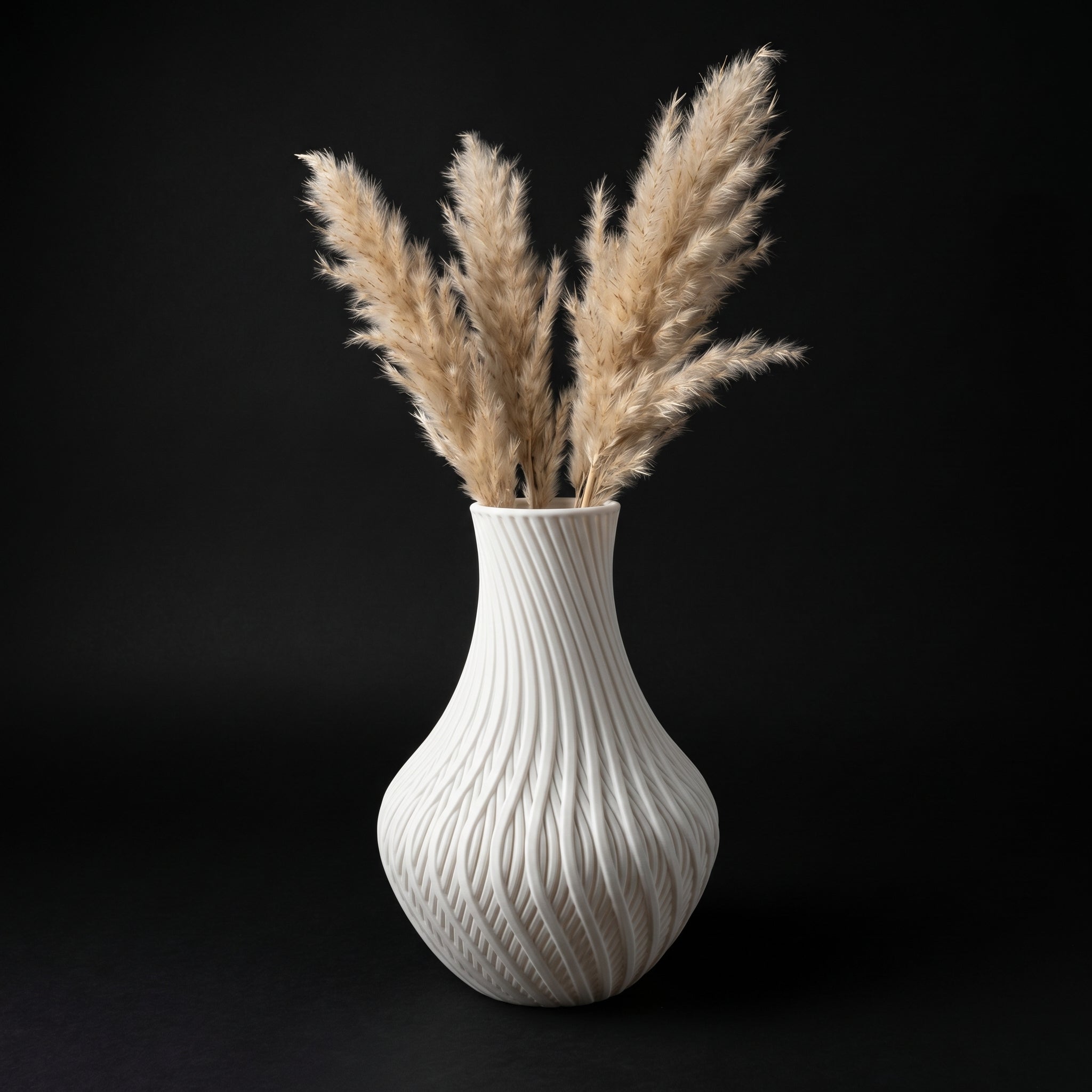 Vaso Vortex - Twisted Elegance - 230mm Branco — foto 4