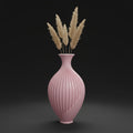 Vaso Voluta Textura Espiral - 200mm Rosa — foto 1