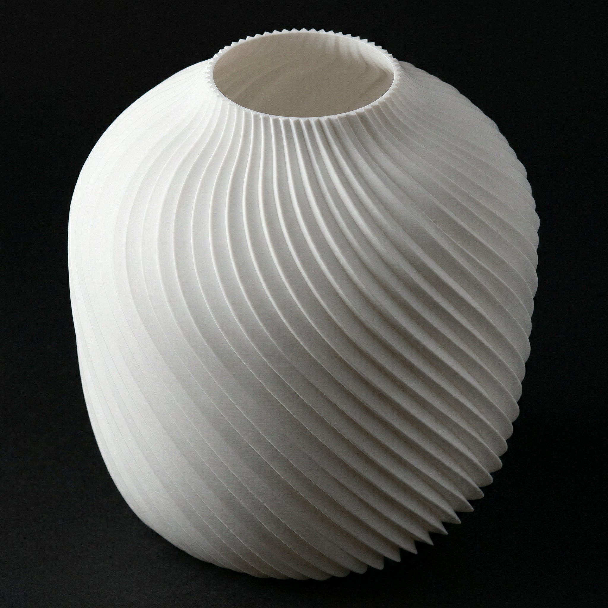 Vaso Voluta Design Curvo Branco — foto 6