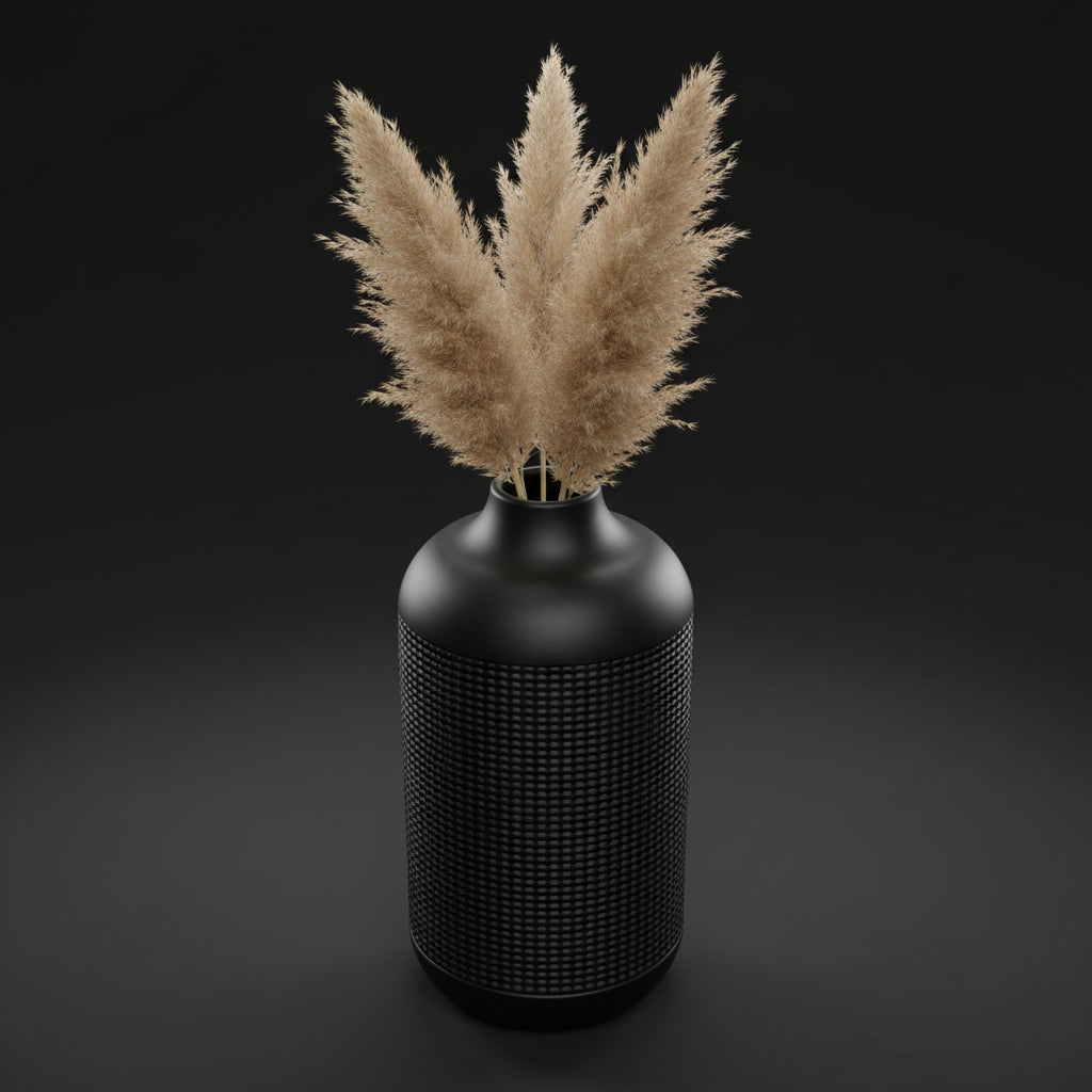 Vaso Atlas - Monumental Texture - 200mm Preto — foto 19