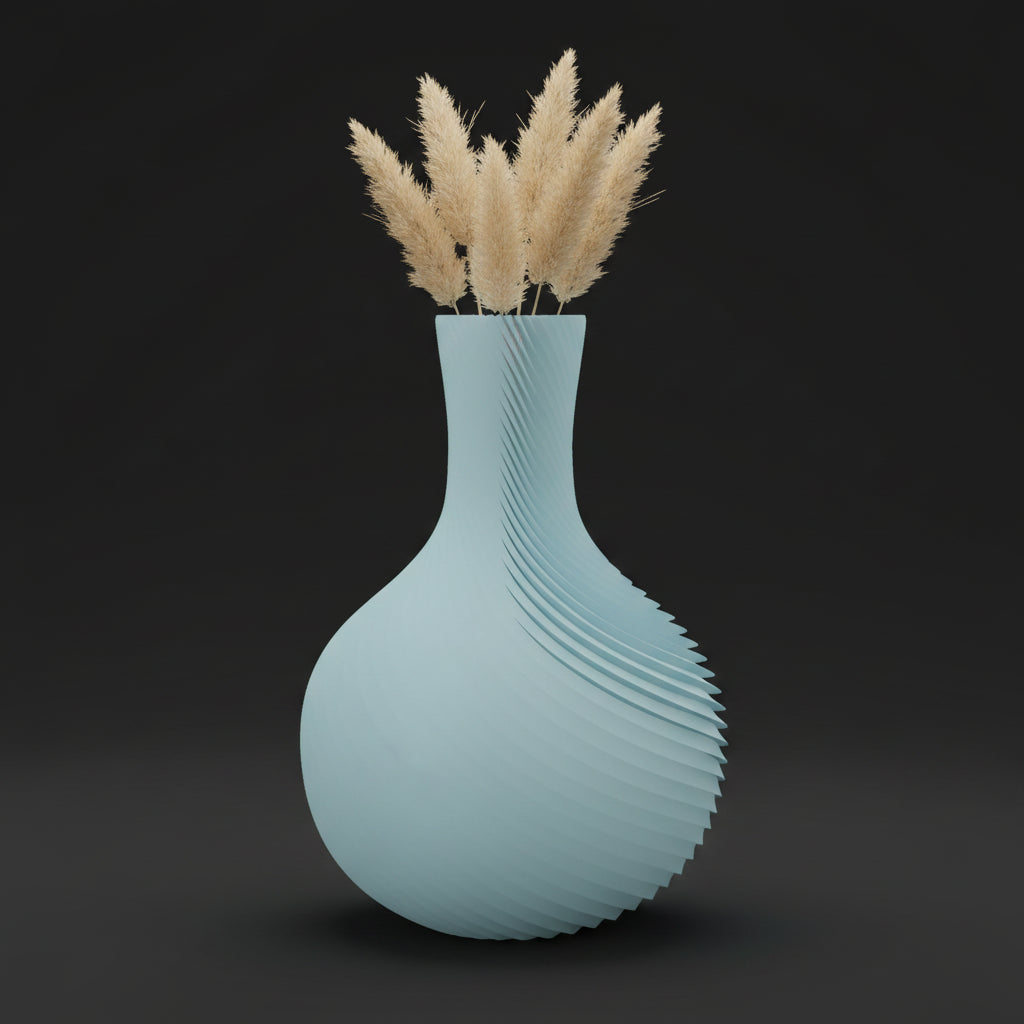 Vaso Raffelbjork - Sculptural Presence - 180mm Azul — foto 10