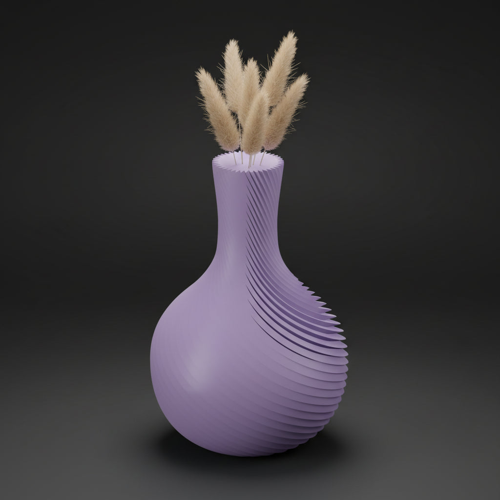 Vaso Raffelbjork - Sculptural Presence - 180mm Roxo — foto 1