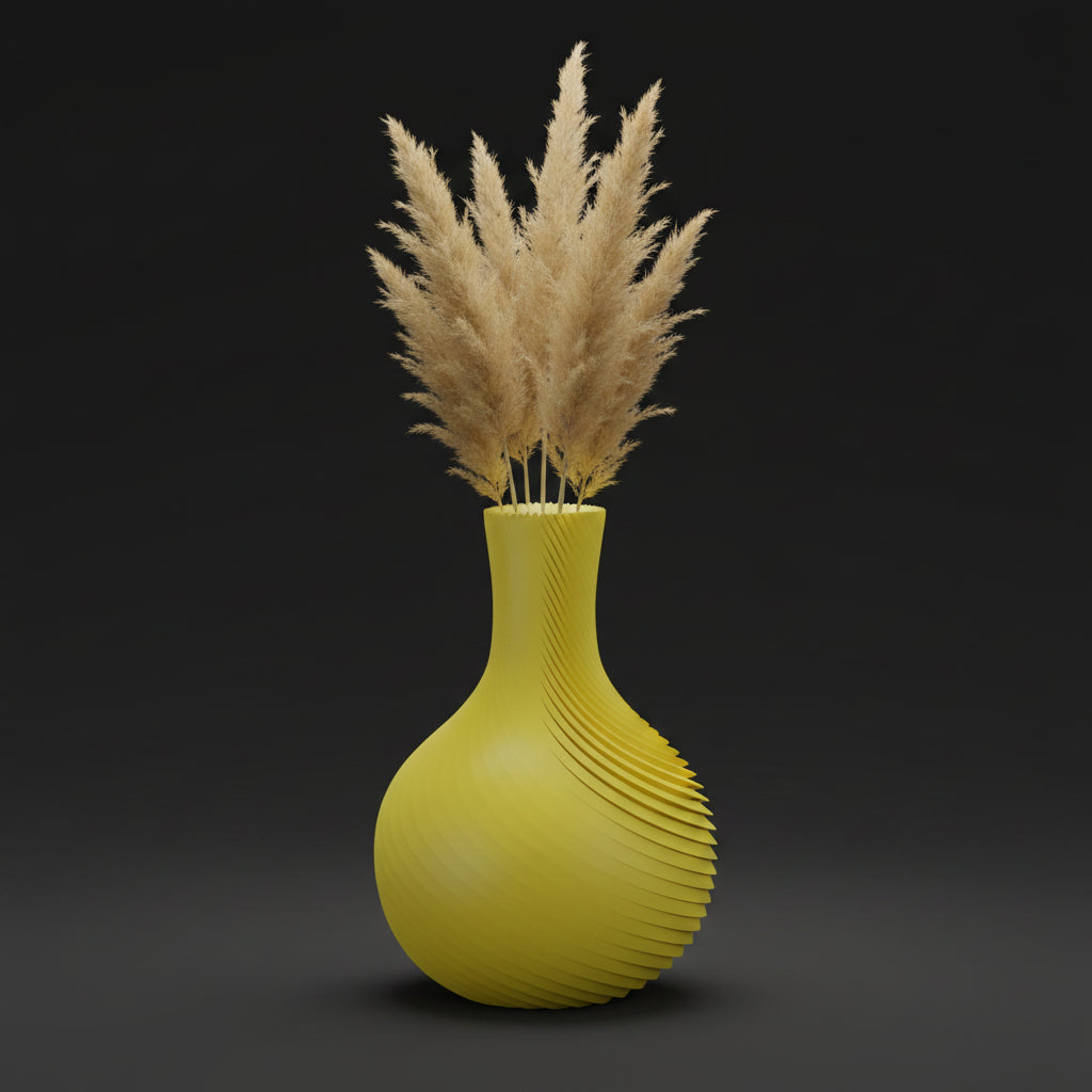 Vaso Raffelbjork - Sculptural Presence - 180mm Amarelo — foto 4