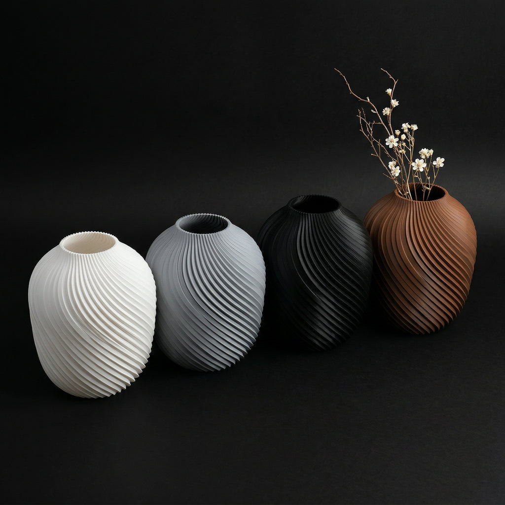 Vaso Voluta Design Curvo Branco — foto 14
