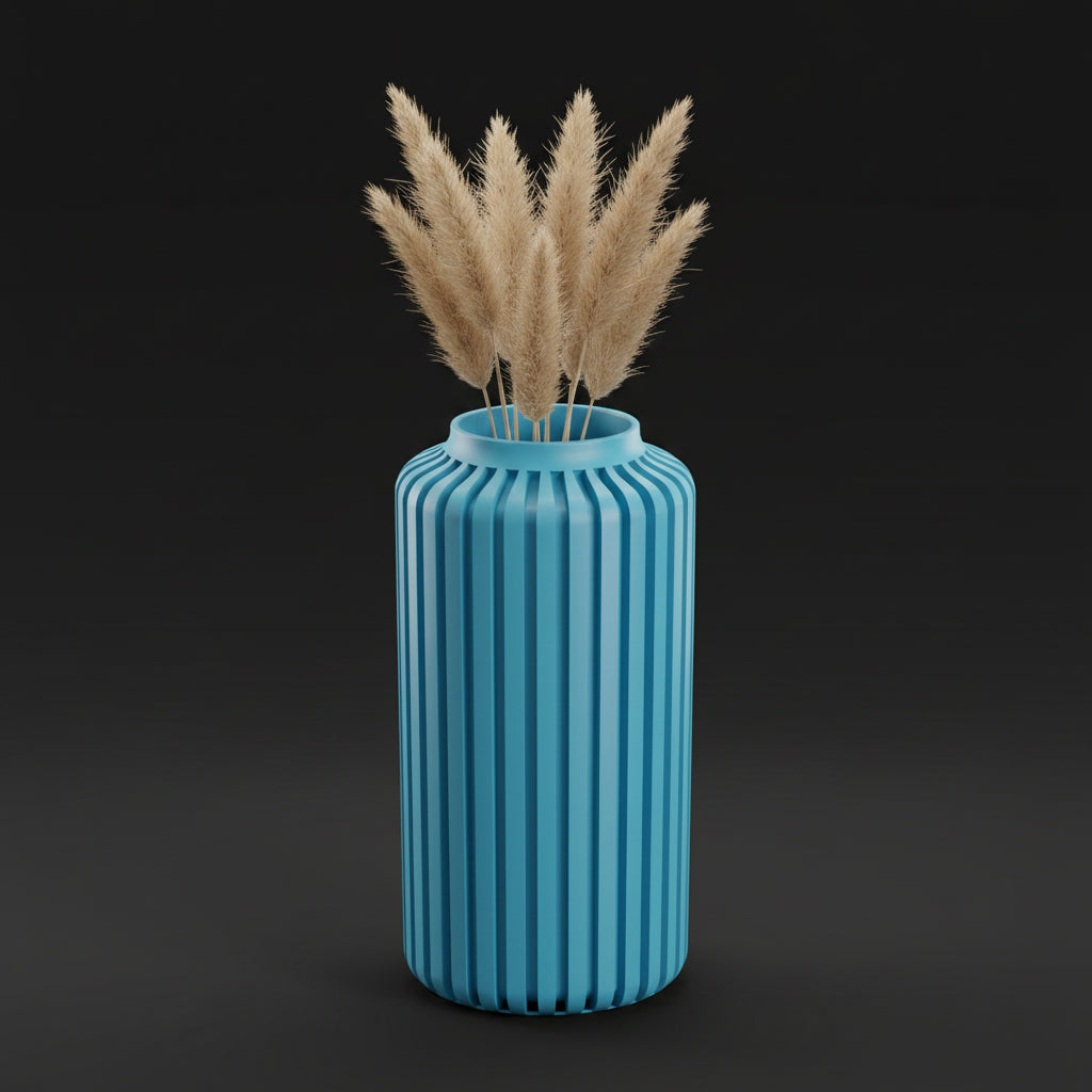 Vaso Torre - Structured Silhouette - 177mm Azul — foto 4
