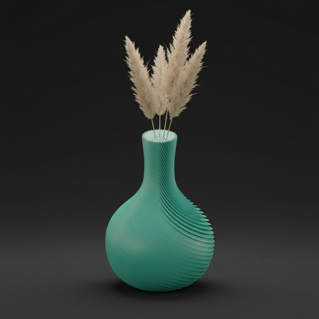 Vaso Raffelbjork - Sculptural Presence - 200mm Verde — foto 6