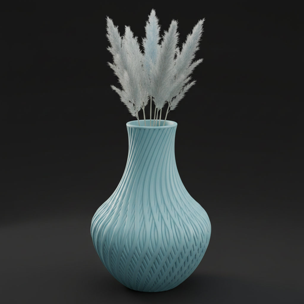 Vaso Vortex - Twisted Elegance - 230mm Azul — foto 6