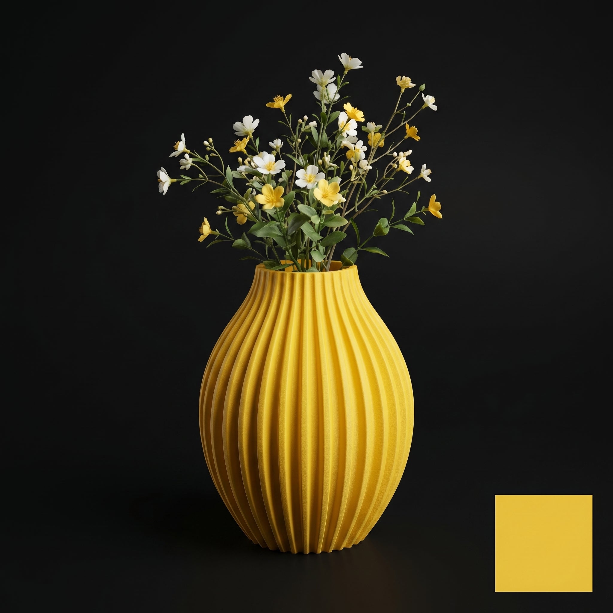 Vaso Muhen - Textured Finish - 220mm Amarelo — foto 2