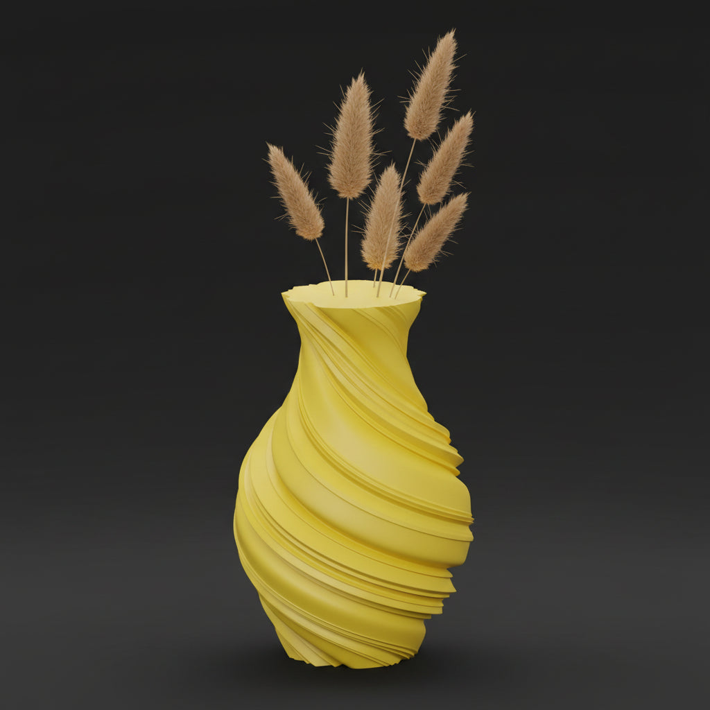 Vaso Lyrica - Sculpted Elegance - 230mm Amarelo — foto 7
