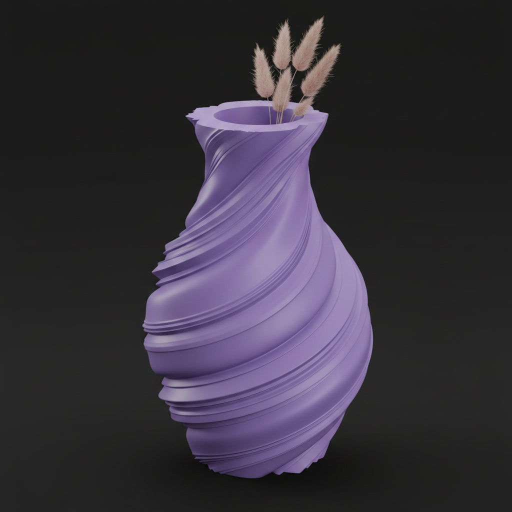 Vaso Lyrica - Sculpted Elegance - 230mm Roxo — foto 1