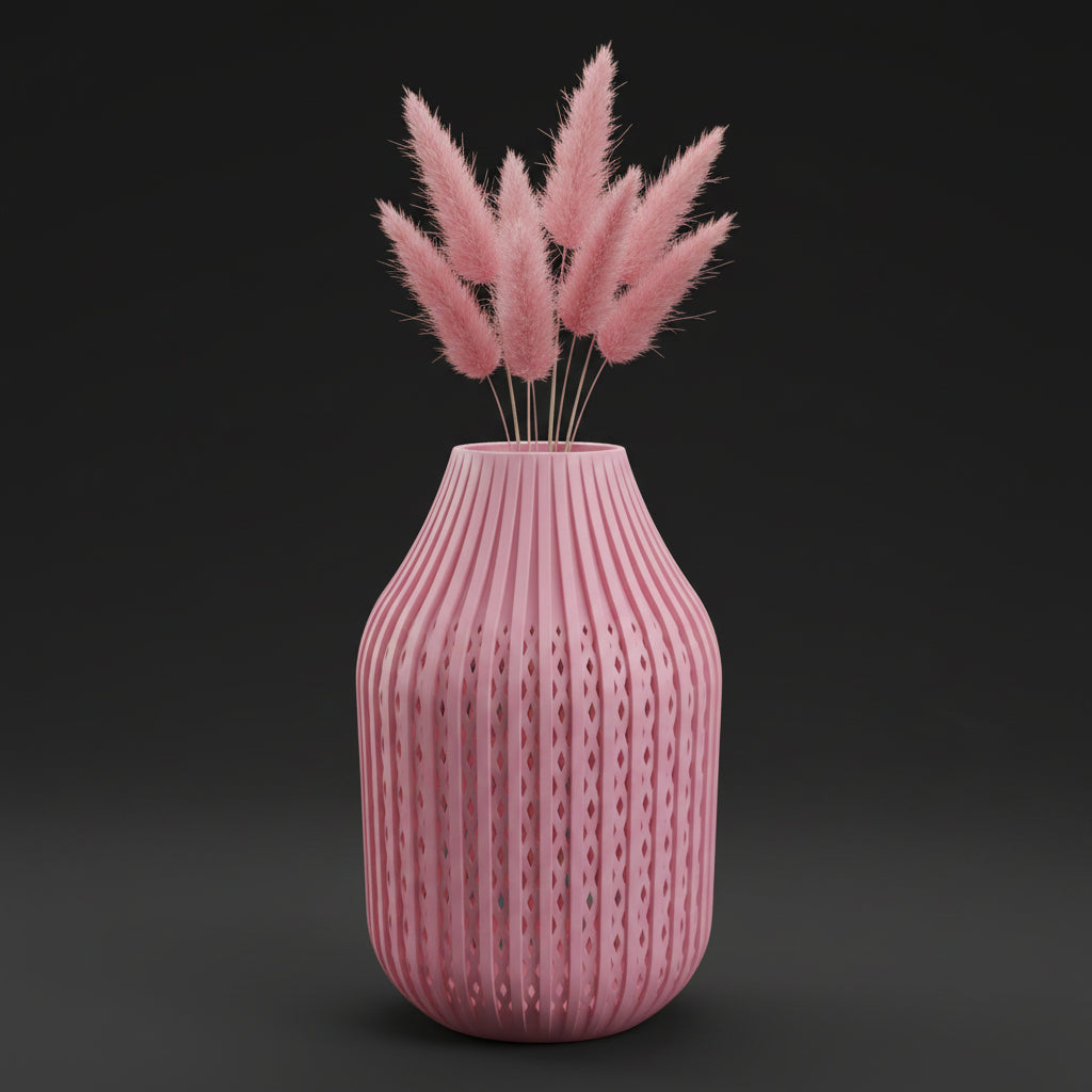 Vaso Karaf - Sculptural Presence - 200mm Rosa — foto 16