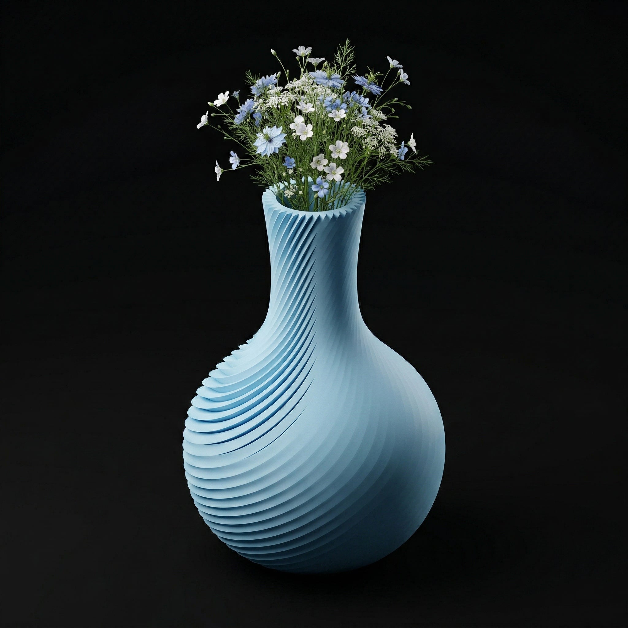 Vaso Raffelbjork - Sculptural Presence - 230mm Azul — foto 10