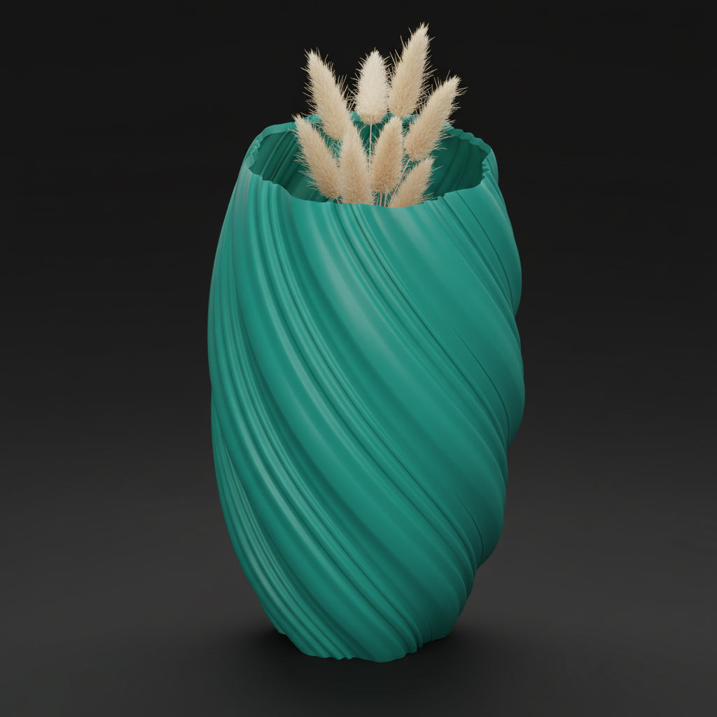 Vaso Ethereal - Sculpted Form - 179.7mm Verde — foto 8