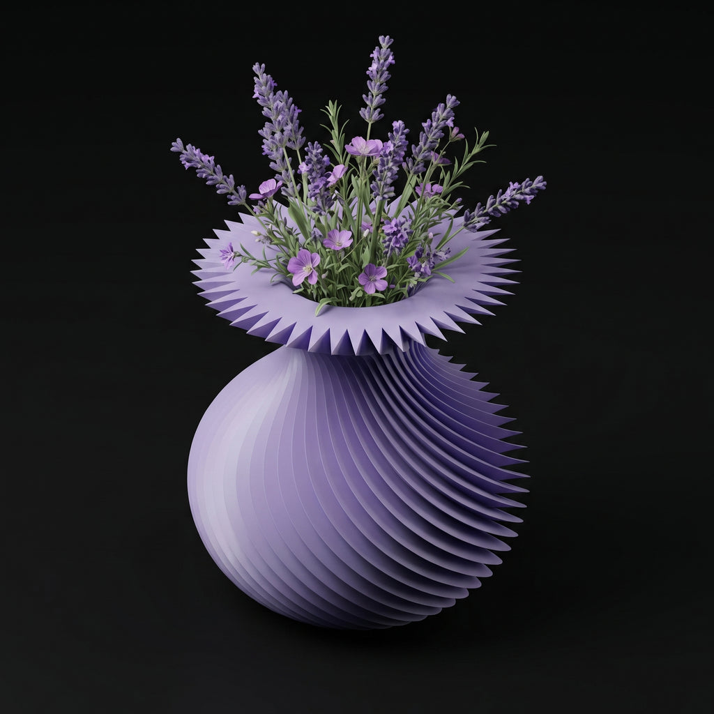 Vaso Kallarhals - Sculptural Presence - 150mm Roxo — foto 1