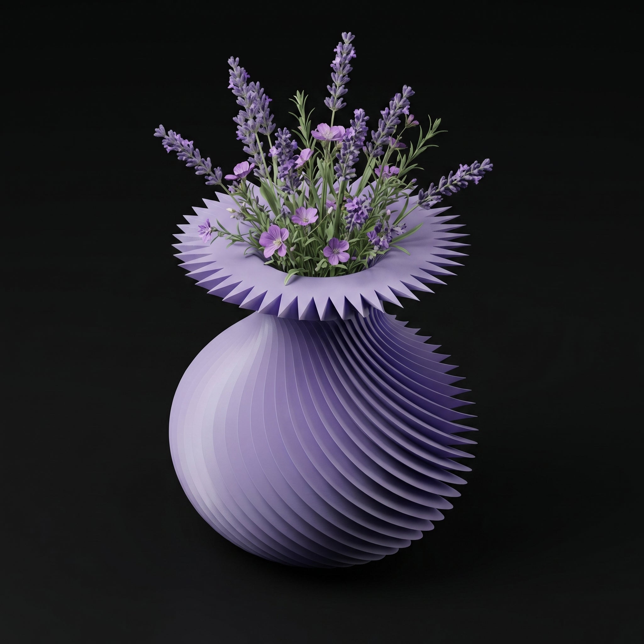 Vaso Kallarhals - Sculptural Presence - 150mm Roxo — foto 1