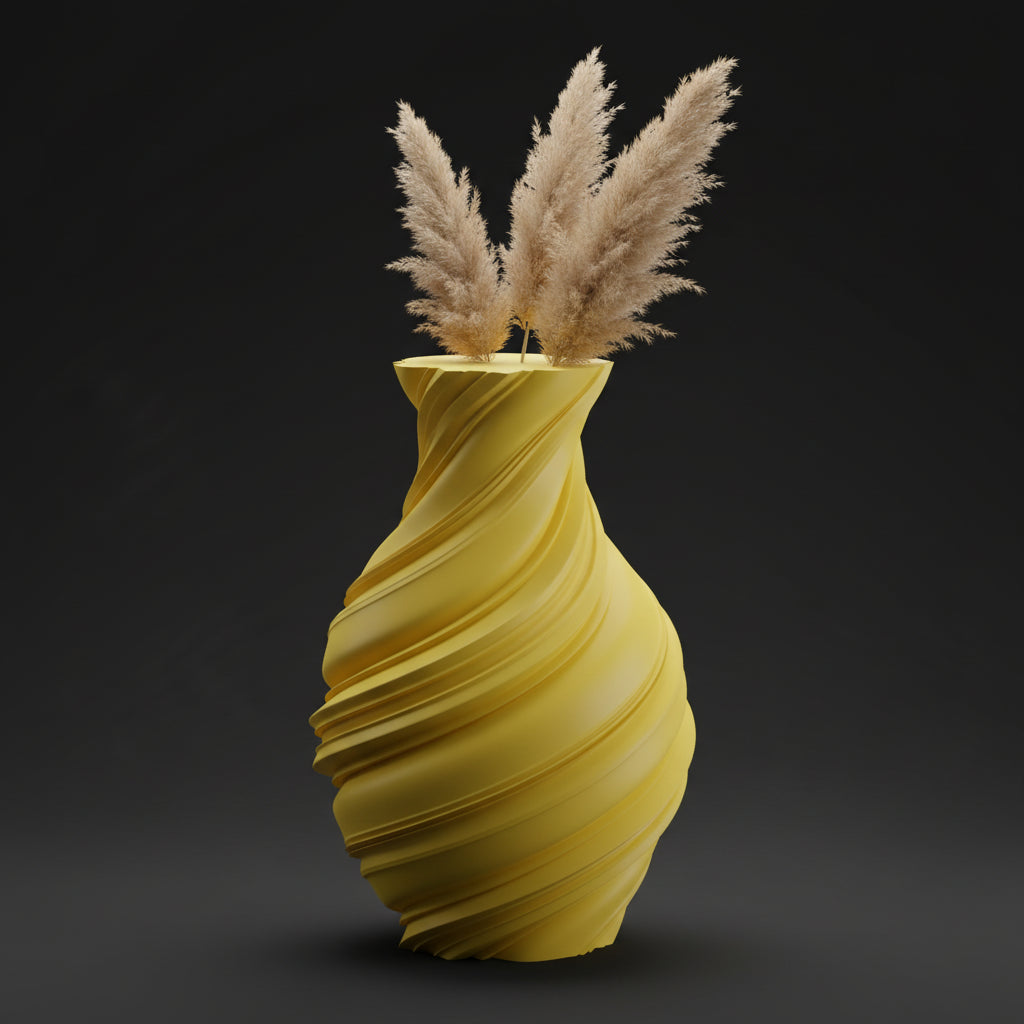 Vaso Lyrica - Sculpted Elegance - 230mm Amarelo — foto 8