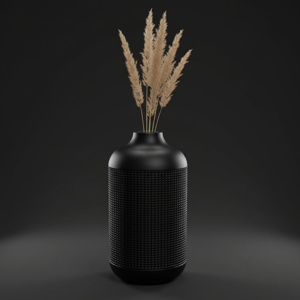 Vaso Atlas - Monumental Texture - 250mm Preto — foto 19