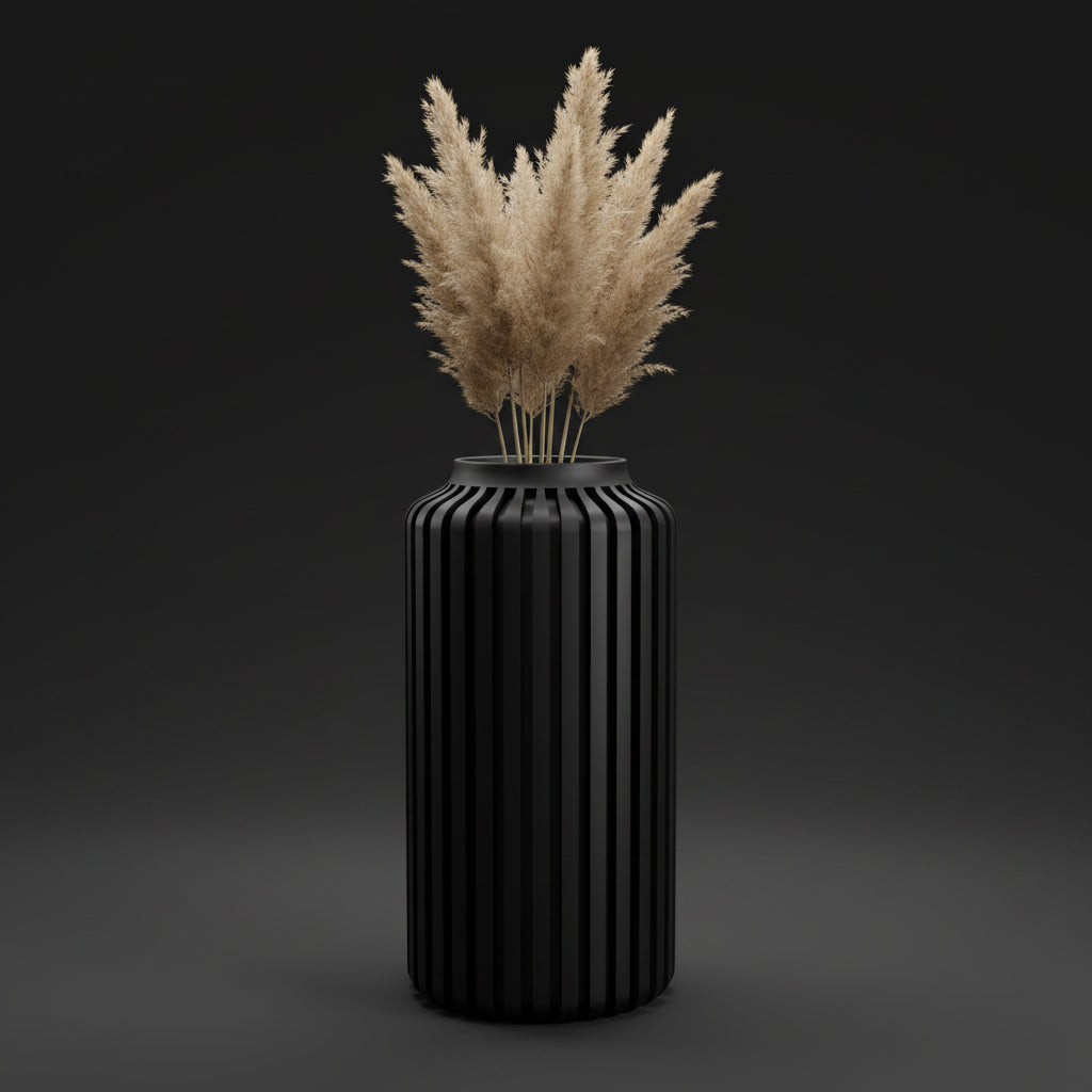 Vaso Torre - Structured Silhouette - 220mm Preto — foto 13