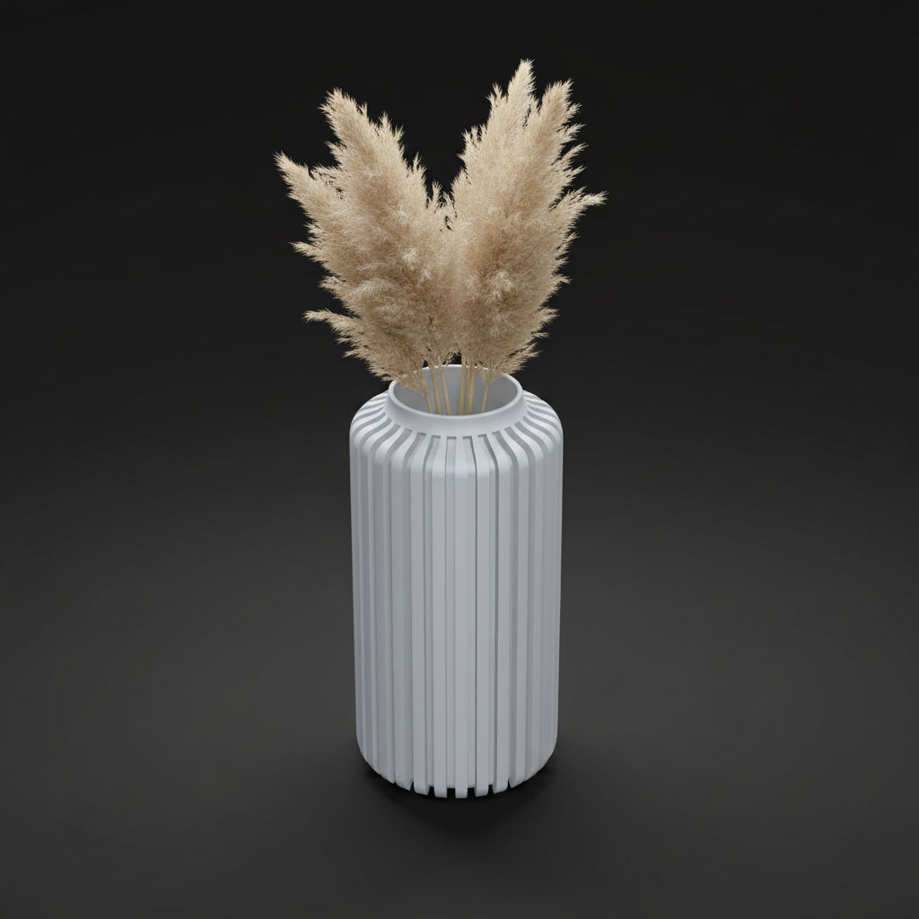 Vaso Torre - Structured Silhouette - 220mm Branco — foto 17