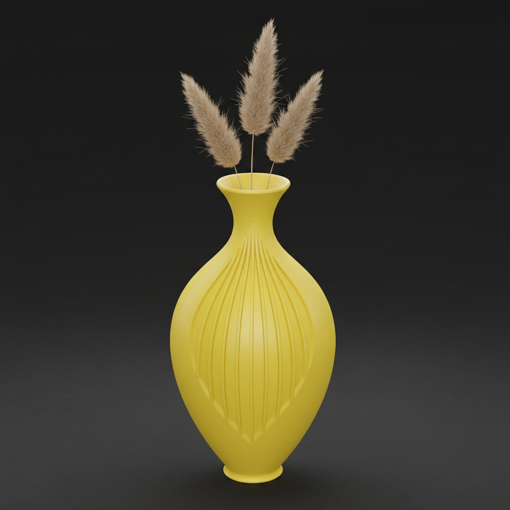 Vaso Voluta Textura Espiral - 200mm Amarelo — foto 22