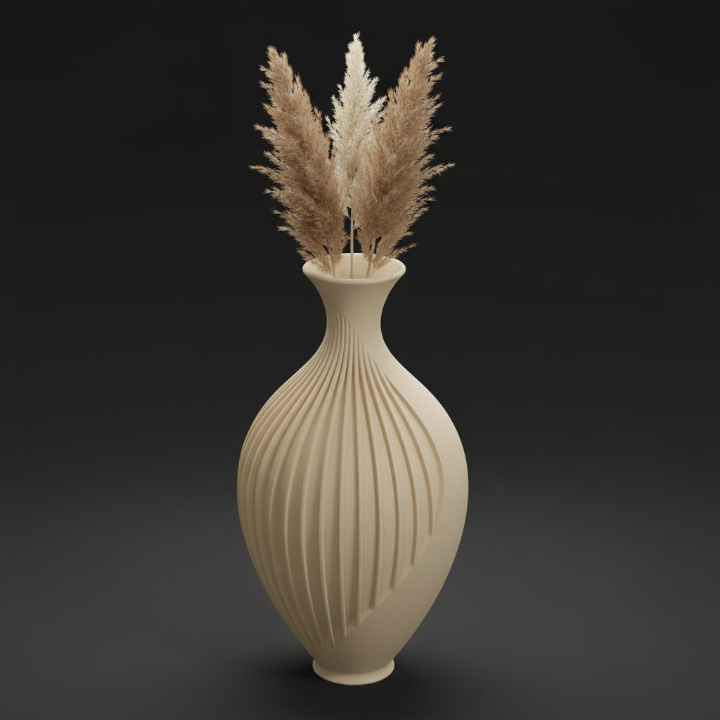 Vaso Voluta Textura Espiral - 200mm Branco — foto 14