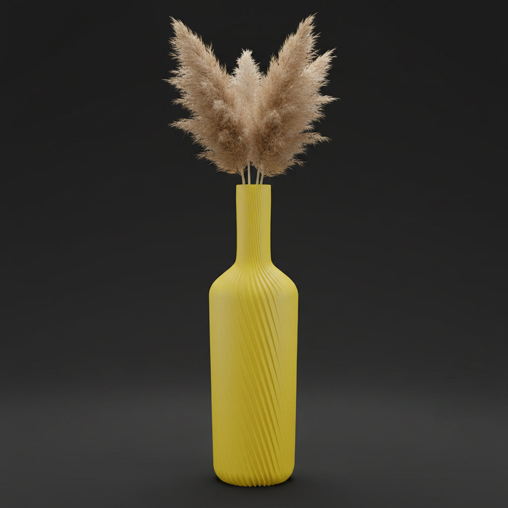 Vaso Muhen - Refined Texture - 178mm Amarelo — foto 1