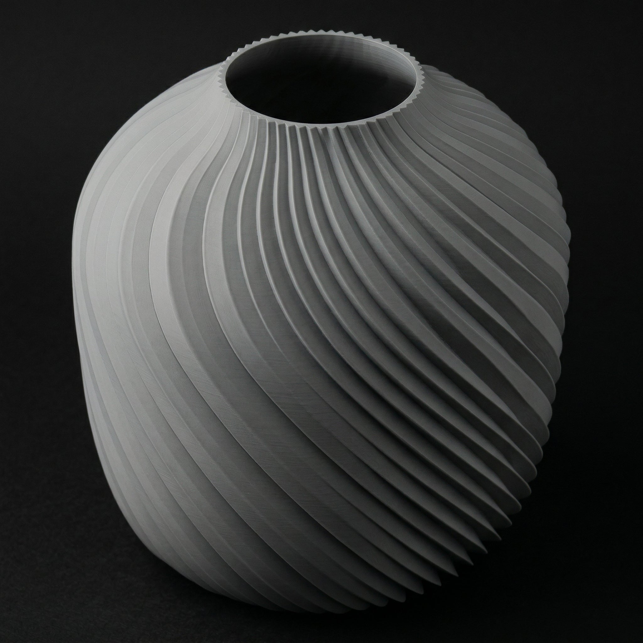Vaso Voluta Design Curvo Cinza — foto 57