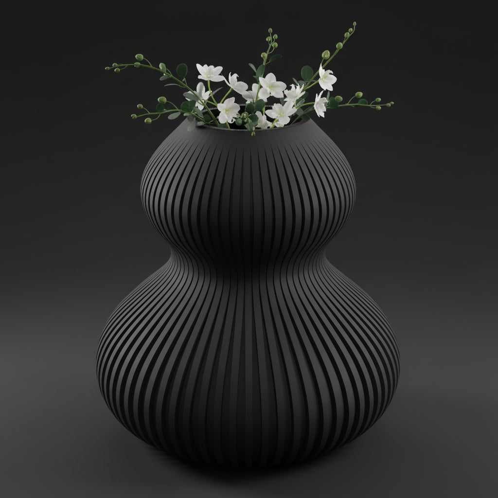 Vaso Elysian - Timeless Contour - 250mm Preto — foto 21