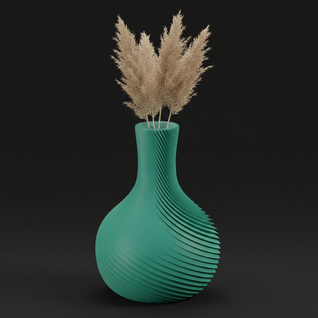 Vaso Raffelbjork - Sculptural Presence - 180mm Verde — foto 19