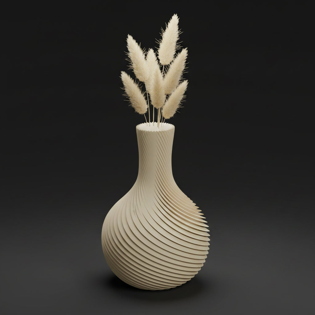 Vaso Raffelbjork - Sculptural Presence - 180mm Branco — foto 14
