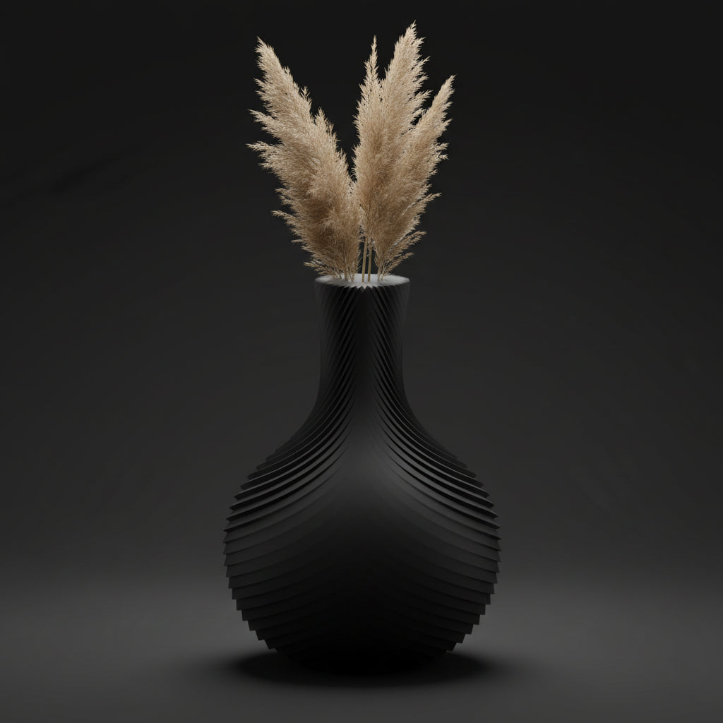 Vaso Raffelbjork - Sculptural Presence - 180mm Preto — foto 22
