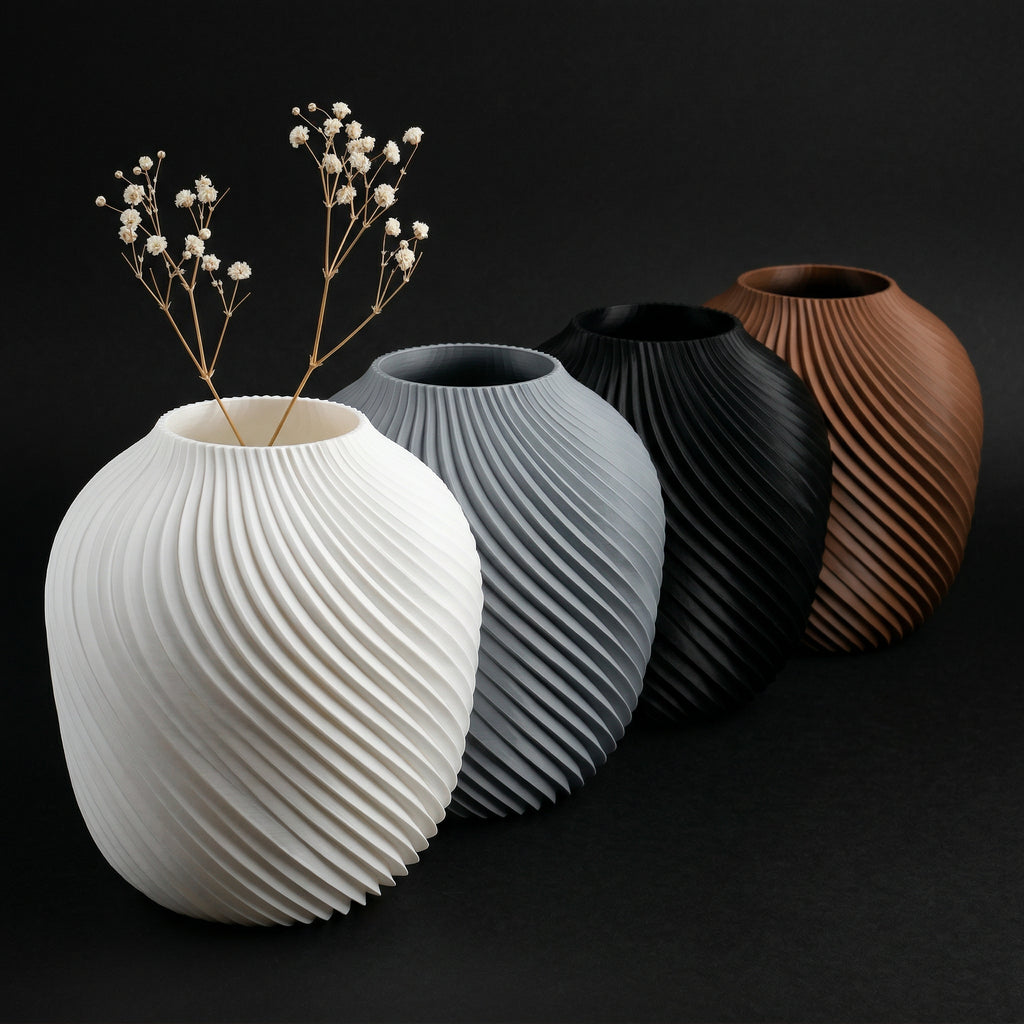Vaso Voluta Design Curvo Branco — foto 16
