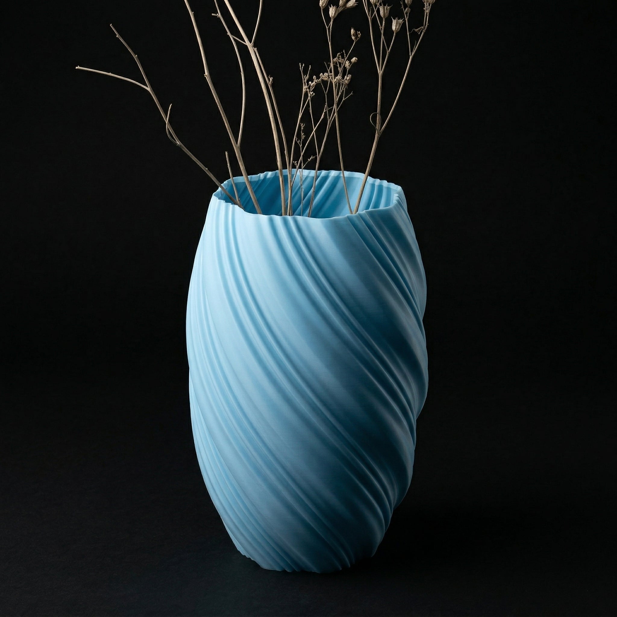 Vaso Ethereal - Sculpted Form - 248.8mm Azul — foto 1
