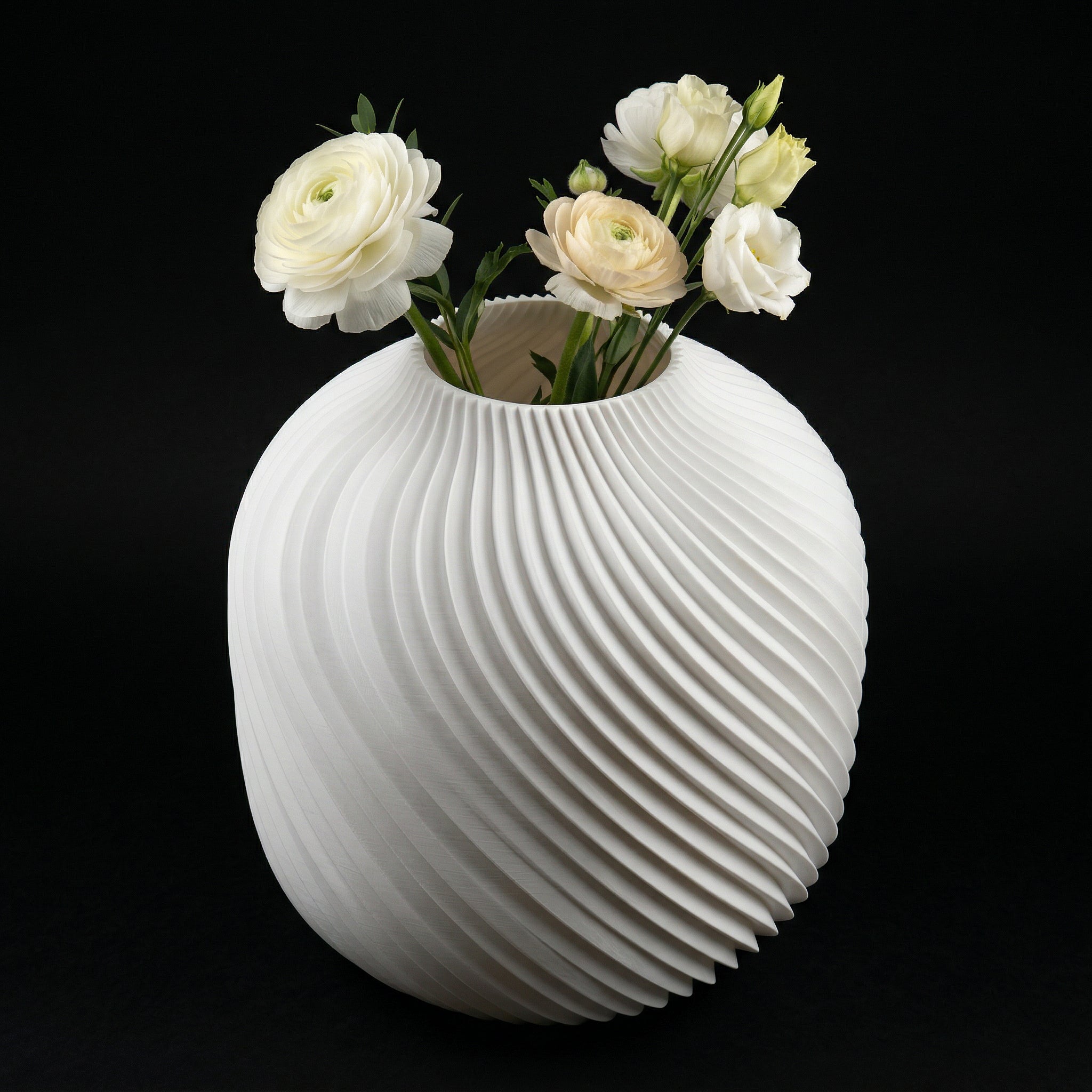Vaso Voluta Design Curvo Branco — foto 13