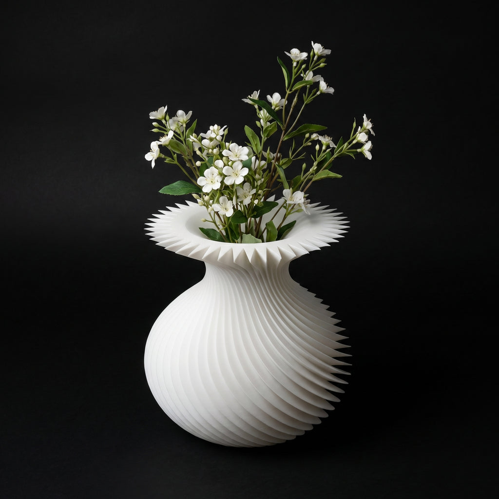 Vaso Kallarhals - Sculptural Presence - 150mm Branco — foto 8