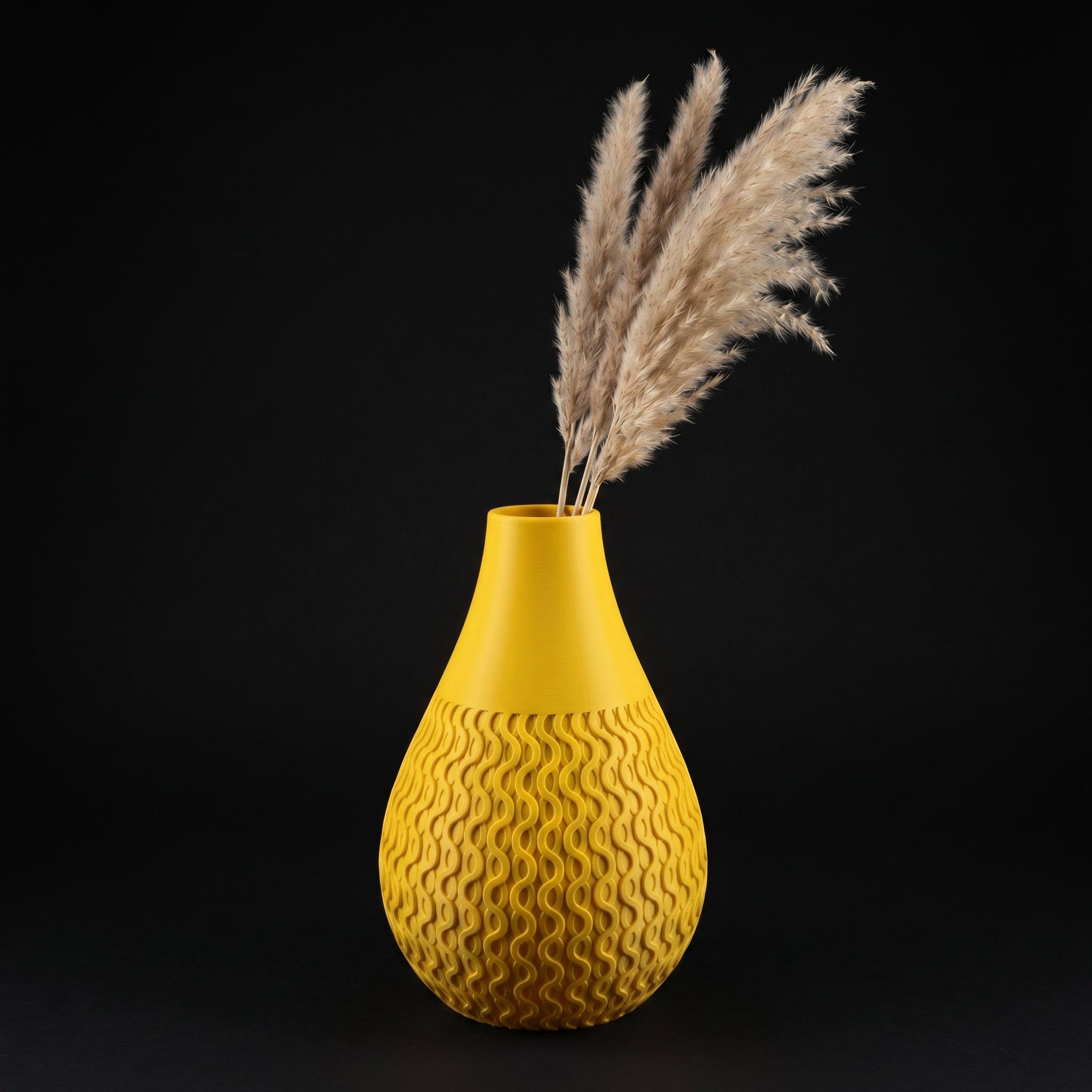 Vaso Aria - Harmonious Waves - 220mm Amarelo — foto 2