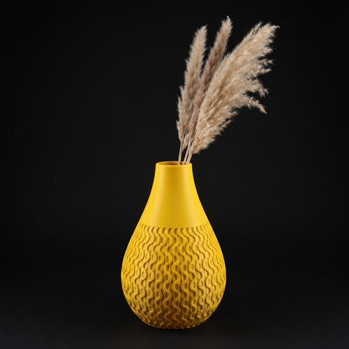 Vaso Aria - Harmonious Waves - 220mm Amarelo — foto 2