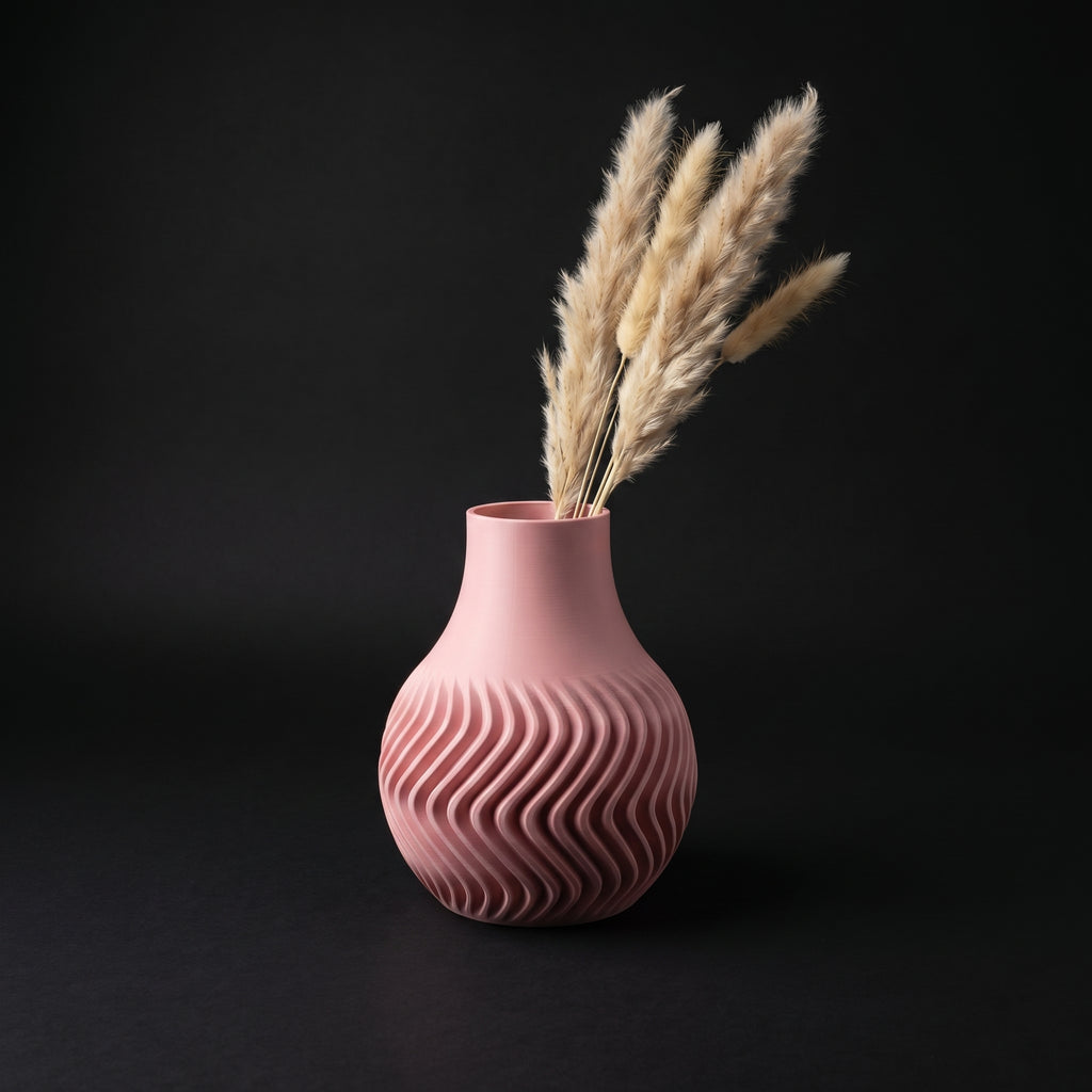 Vaso Aria - Harmonious Waves - 220mm Rosa — foto 1