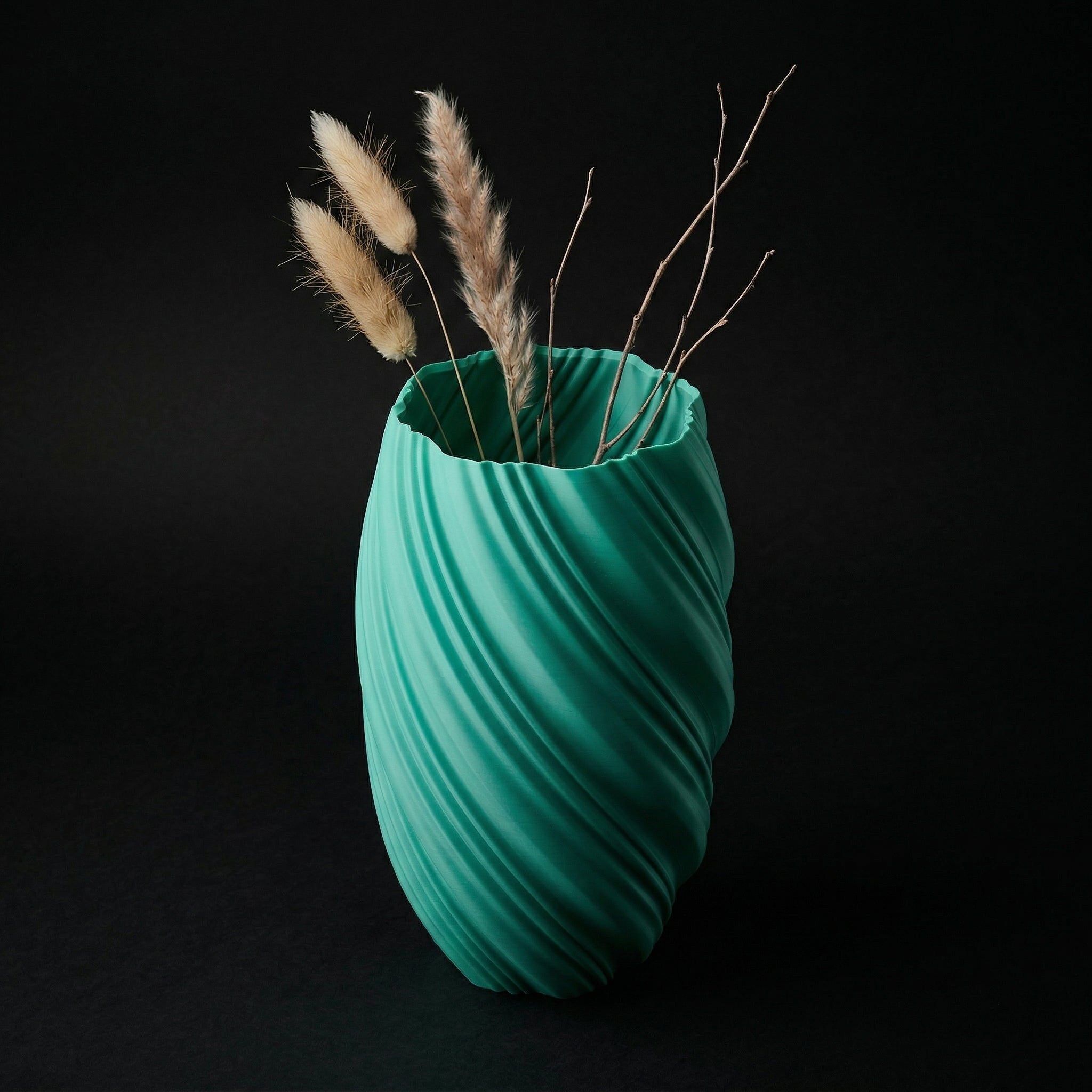 Vaso Ethereal - Sculpted Form - 248.8mm Verde — foto 22