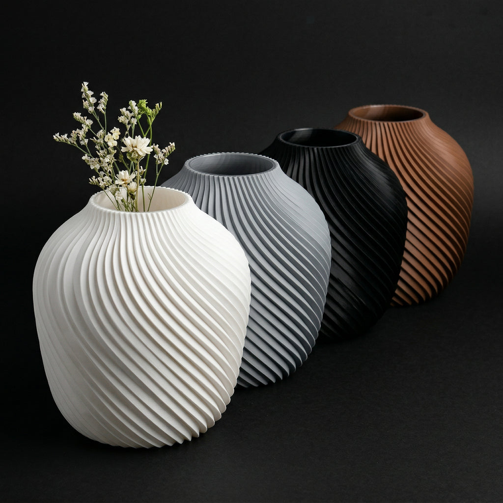 Vaso Voluta Design Curvo Branco — foto 15