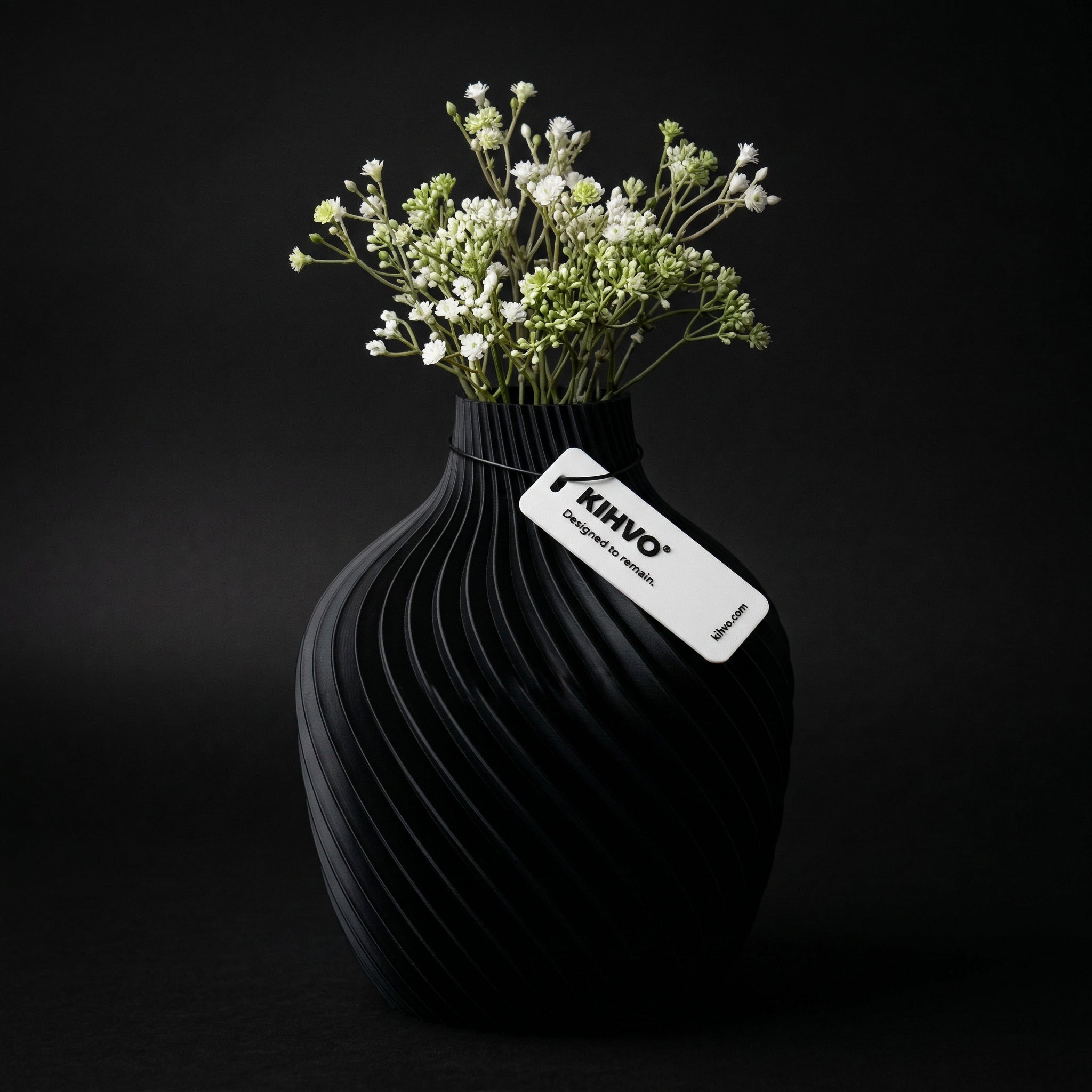 Vaso Voluta Design Curvo Preto — foto 56