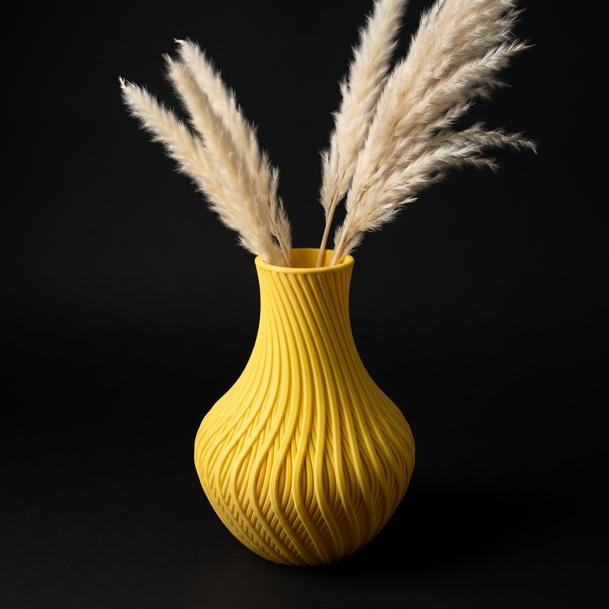 Vaso Vortex - Twisted Elegance - 230mm Amarelo — foto 2