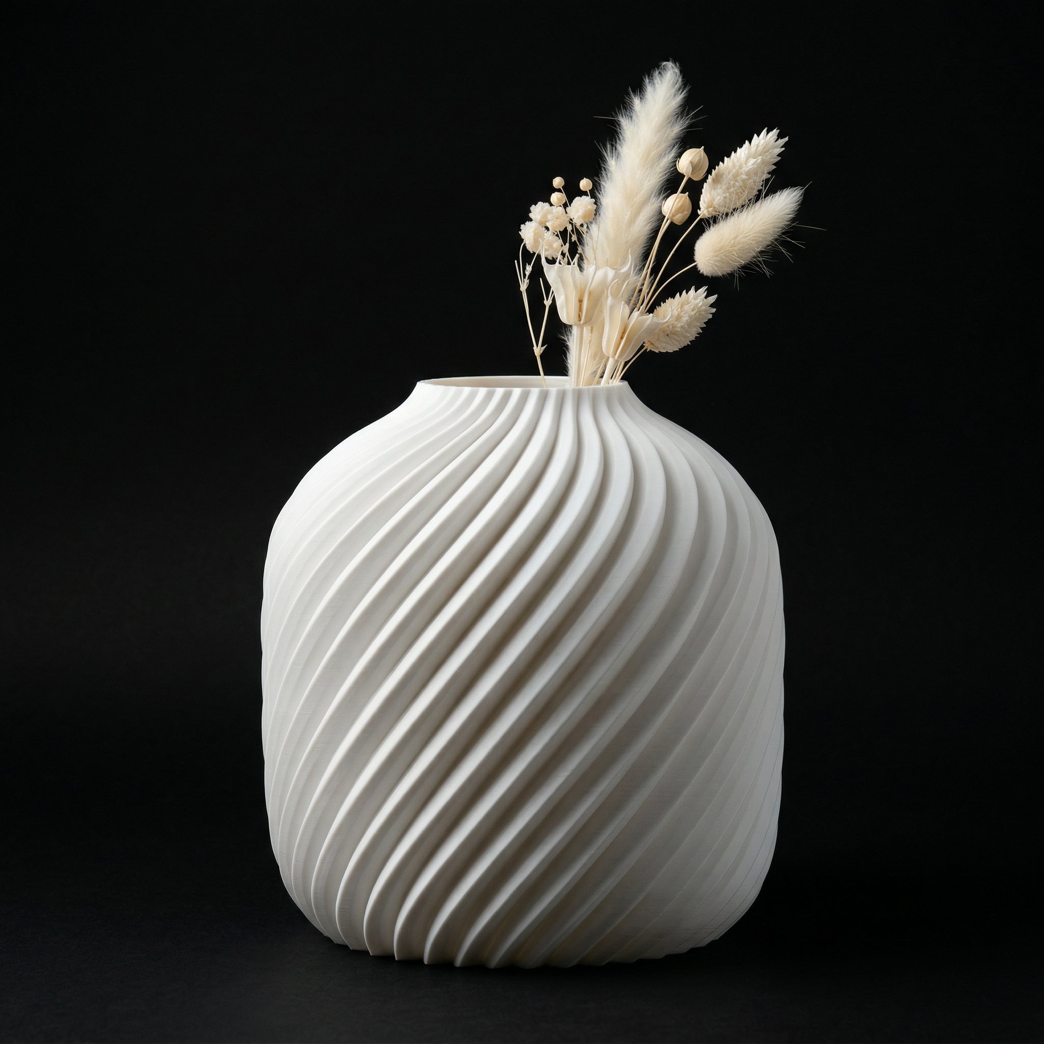 Vaso Voluta Design Curvo Branco — foto 11