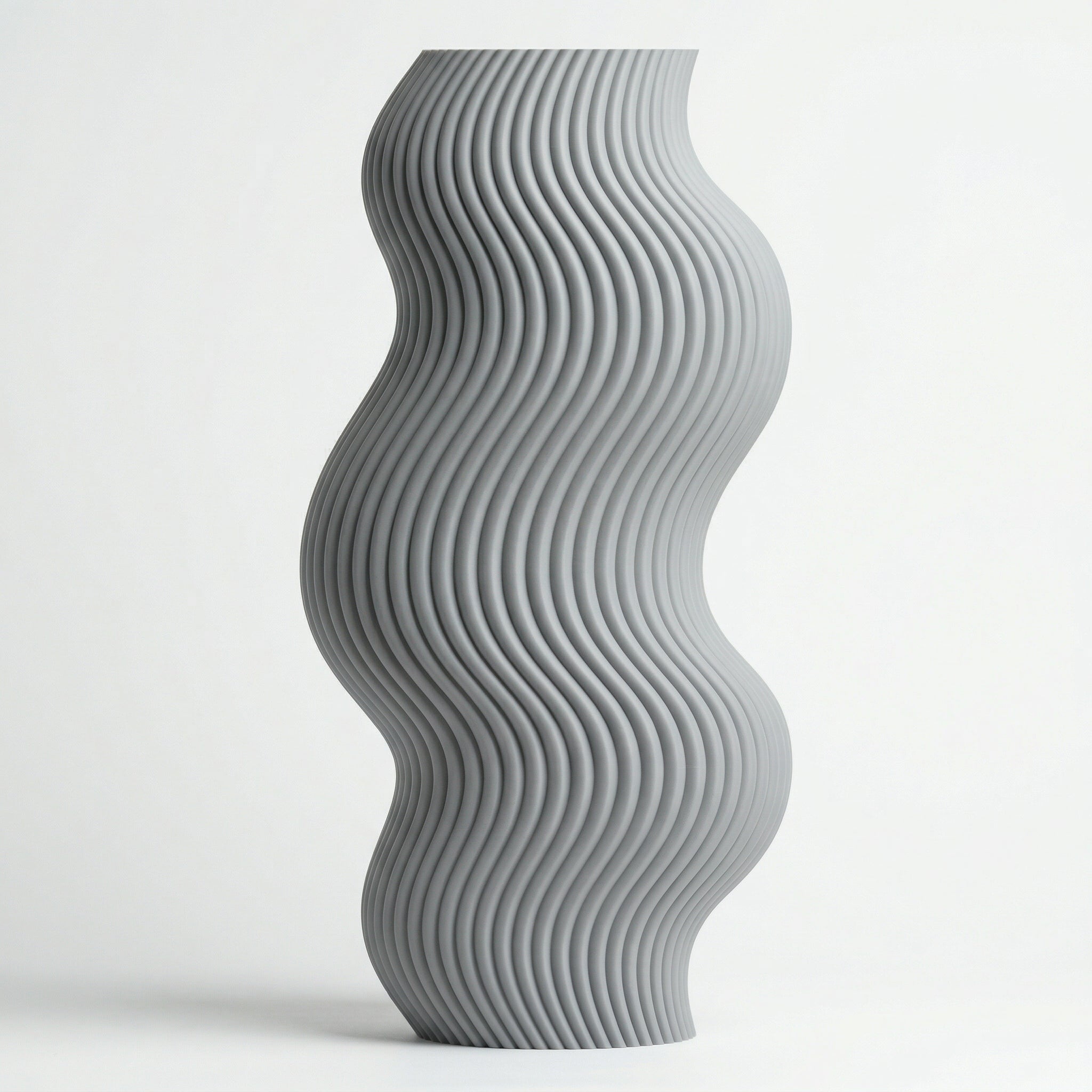 Vaso Aura Sinuosa Vertical Cinza — foto 13