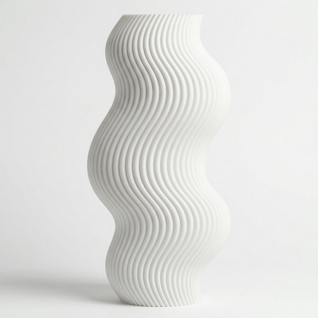 Vaso Aura Sinuosa Vertical Branco — foto 7
