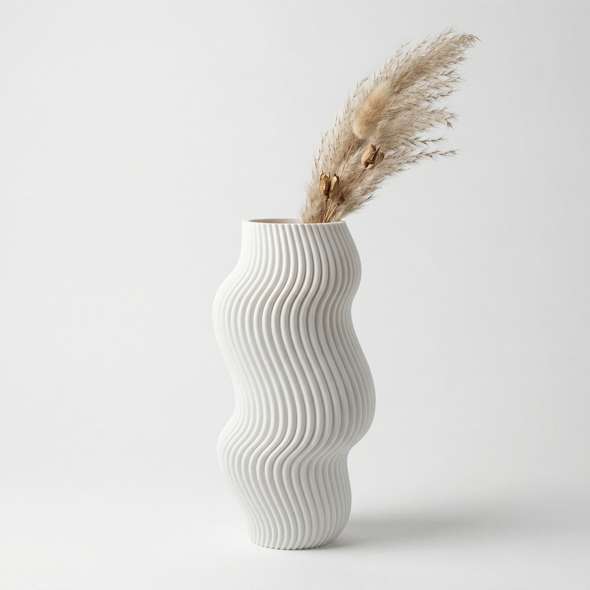 Vaso Aura Sinuosa Vertical Branco — foto 9