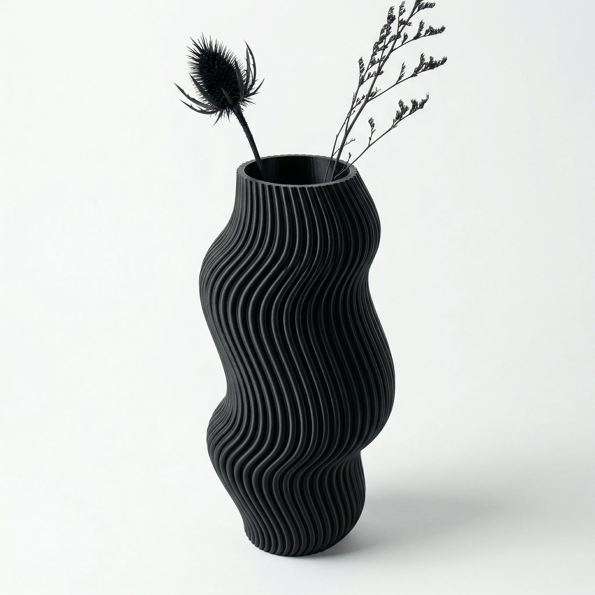 Vaso Aura Sinuosa Vertical Preto — foto 17