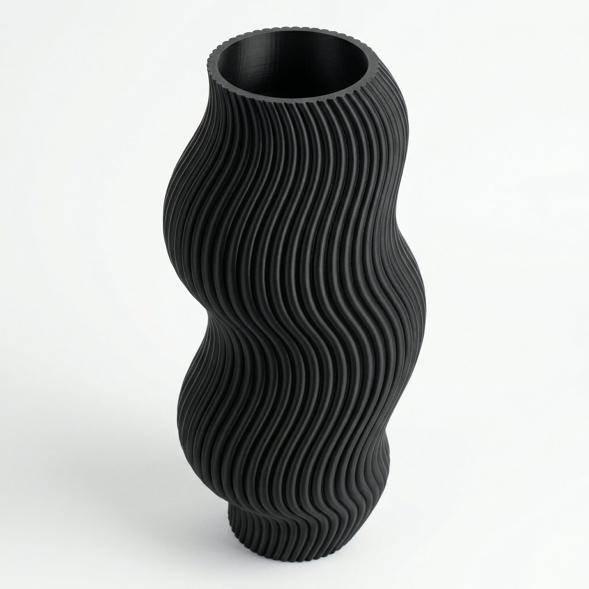 Vaso Aura Sinuosa Vertical Preto — foto 15