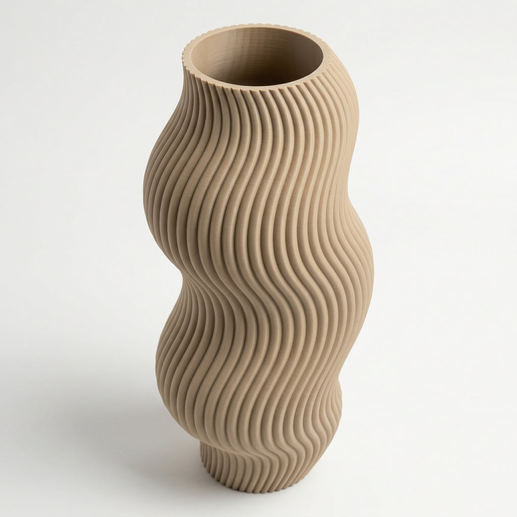 Vaso Aura Sinuosa Vertical Branco — foto 4